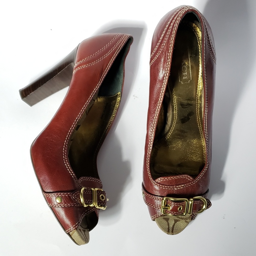 Coach Francie Peeptoe Pumps